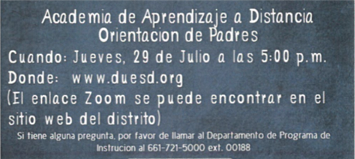Remote Learning Academy Spanish